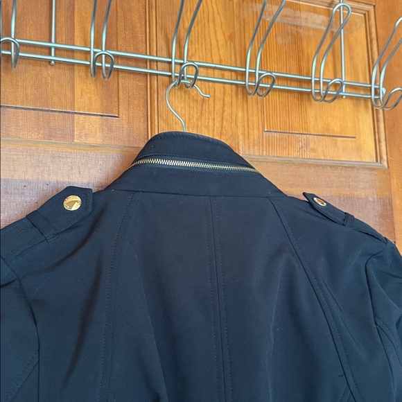 Michael Kors Black Trench Coat with Belt - Picture 3 of 3